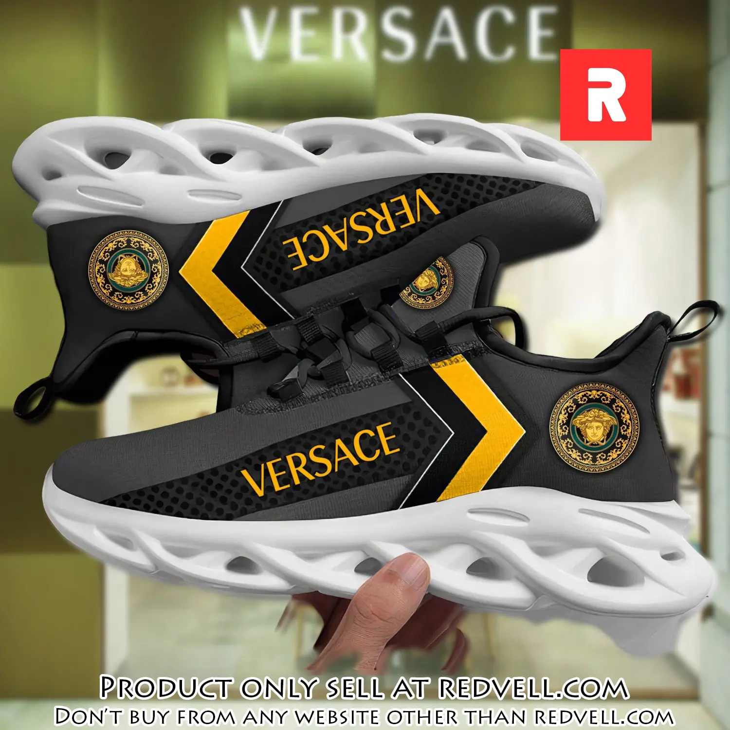 Versace medusa dark max soul shoes luxury brand gifts for men women rv4512038